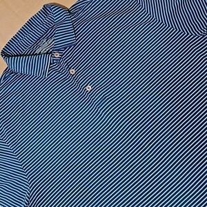 Vineyard Vines Performance Golf Polo Shirt Mens Size Large‎ Blue Casual